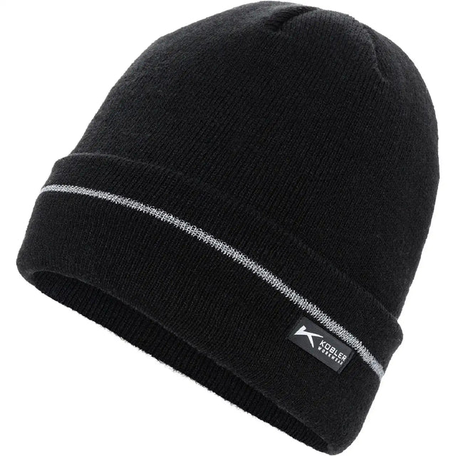 Kübler mit Fleece Strickmütze – schwarz