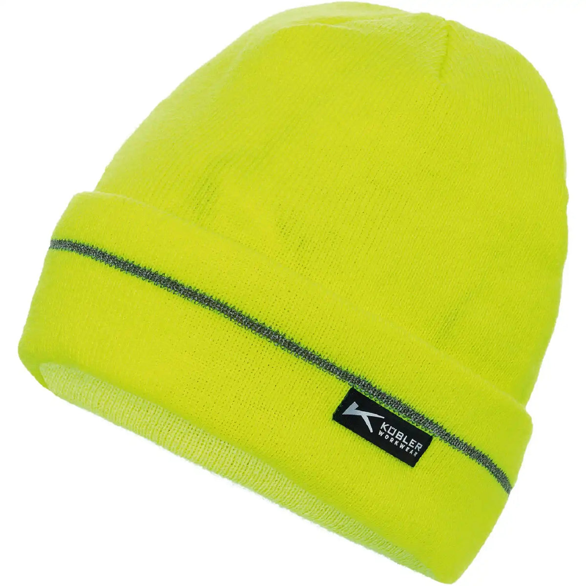 Kübler mit Fleece Strickmütze – warngelb
