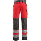 Mascot Maitland Safe Light Warnschutz Hose – rot/dunkelanthrazit