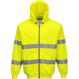 Portwest B305 Warnschutz Kapuzen-Sweatjacke – gelb