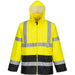 Portwest H443 Kontrast Warnschutz PVC-Regenjacke – gelb/schwarz