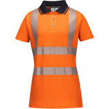 Portwest Damen LW72 Warnschutz Polo-Shirt – orange/schwarz