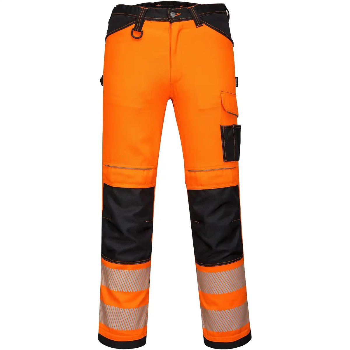 Portwest PW303 PW3 Warnschutz Stretch-Bundhose – orange/schwarz