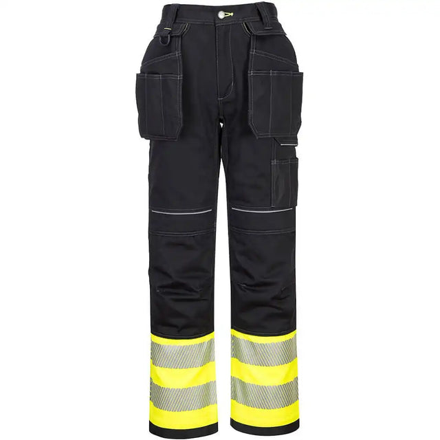 Portwest PW307 PW3 Kl.1 Warnschutz Handwerkerhose – gelb/schwarz