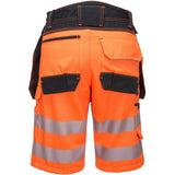 Portwest PW343 PW3 Warnschutz Handwerkershorts – orange/schwarz