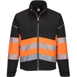 Portwest PW375 PW3 Kl.1 Warnschutz Softshelljacke – schwarz/orange