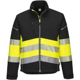 Portwest PW375 PW3 Kl.1 Warnschutz Softshelljacke – schwarz/gelb