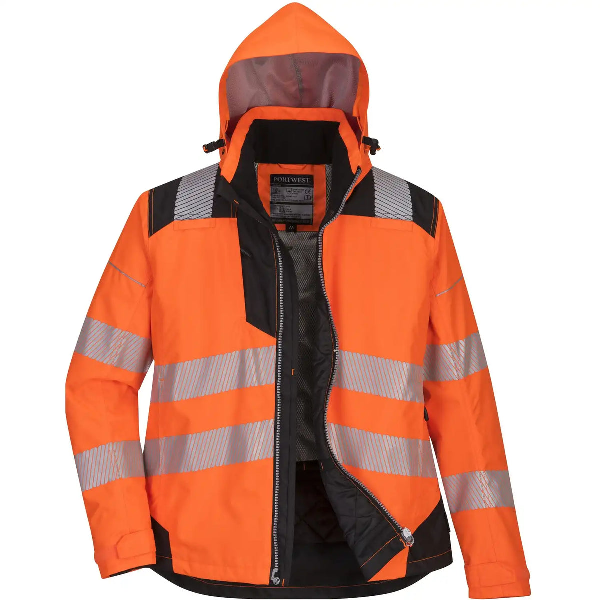 Portwest Damen PW382 PW3 Warnschutz Winterjacke – orange/schwarz