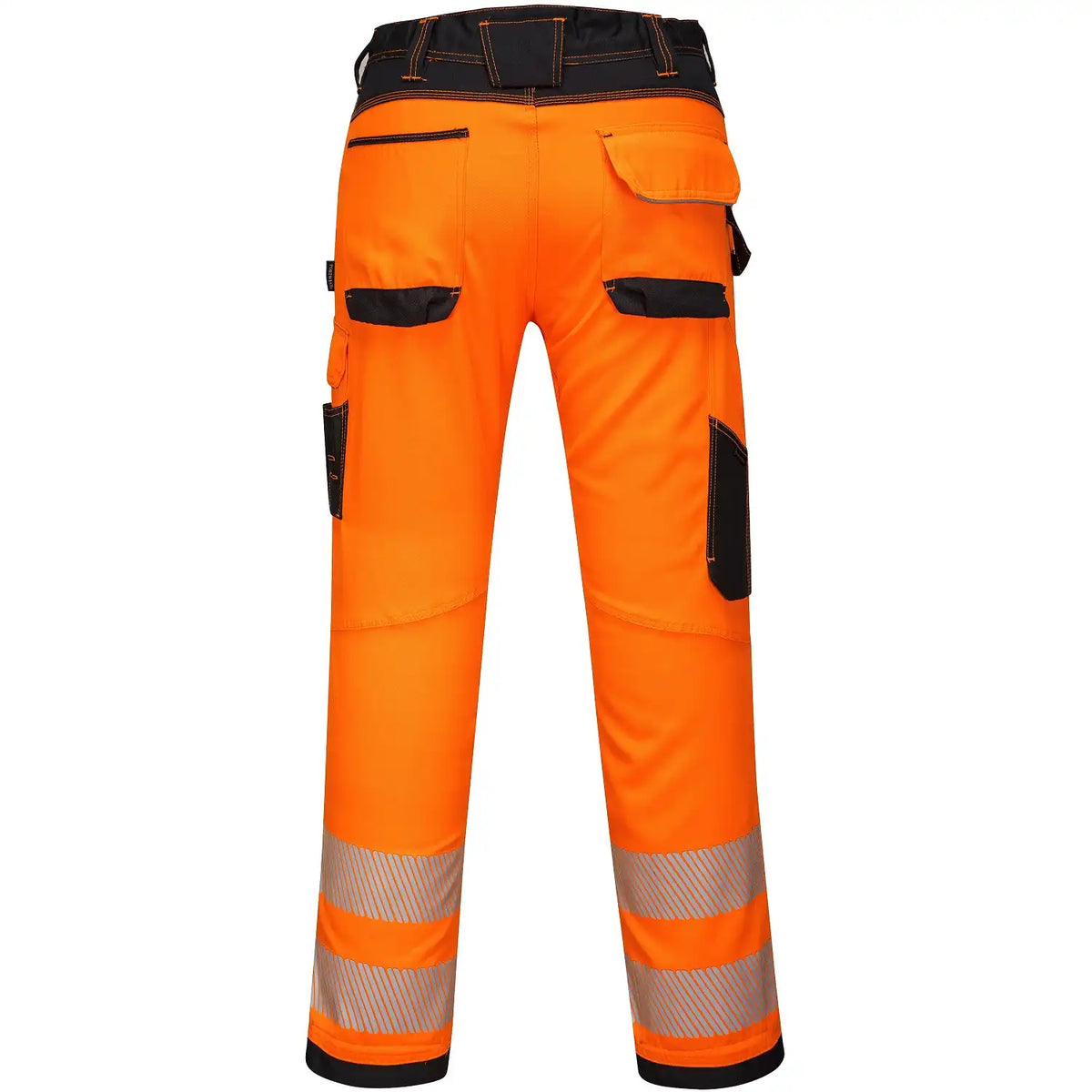 Portwest Damen PW385 Warnschutz Stretch-Bundhose – orange/schwarz