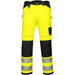 Portwest Damen PW385 Warnschutz Stretch-Bundhose – gelb/schwarz
