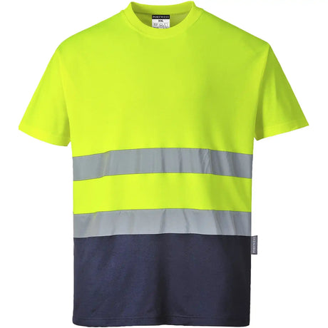 Portwest S173 Komfort Warnschutz T-Shirt – gelb/marine
