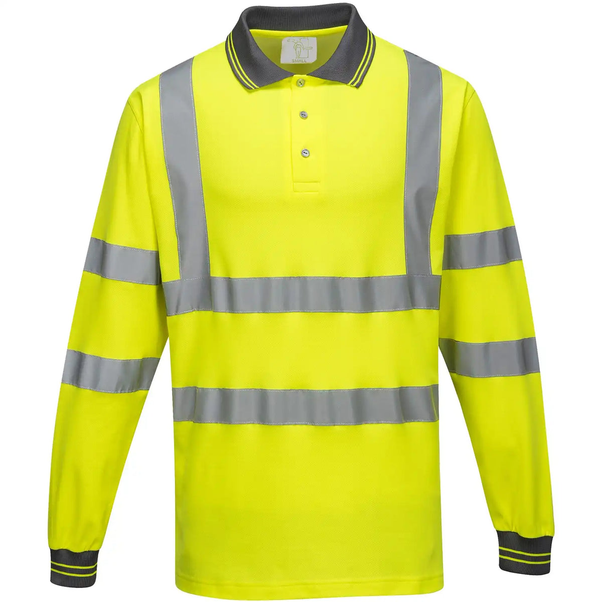 Portwest S271 Komfort Warnschutz Langarm-Poloshirt – gelb