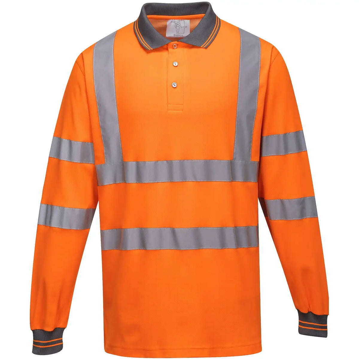 Portwest S271 Komfort Warnschutz Langarm-Poloshirt – orange