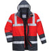 Portwest S466 Kontrast Warnschutz Winterjacke – rot/marine