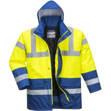 Portwest S466 Kontrast Warnschutz Winterjacke – gelb/royal