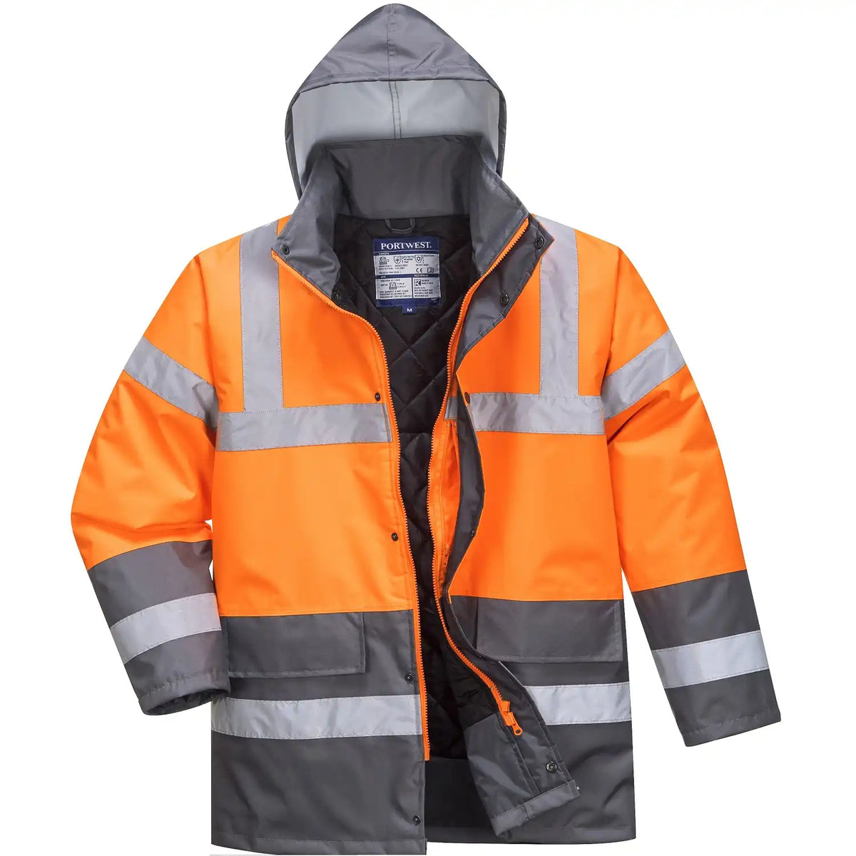 Portwest S467 Traffic Warnschutz Winterjacke – orange/grau