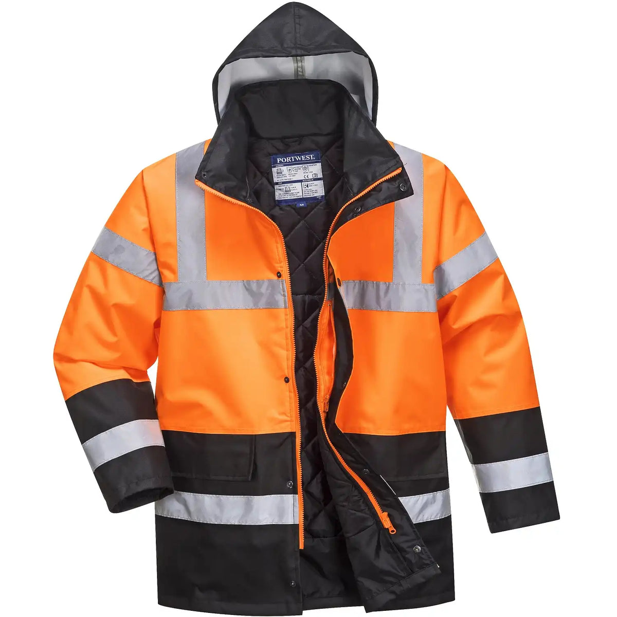 Portwest S467 Traffic Warnschutz Winterjacke – orange/schwarz