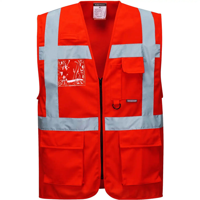 Portwest Berlin Kl. 2 S476 Warnweste Executive – rot
