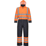 Portwest S485 Kontrast Warnschutz Winter Overall – orange/marine