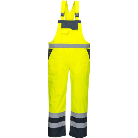 Portwest S488 Kontrast Warnschutz PU-Regenlatzhose – gelb/marine