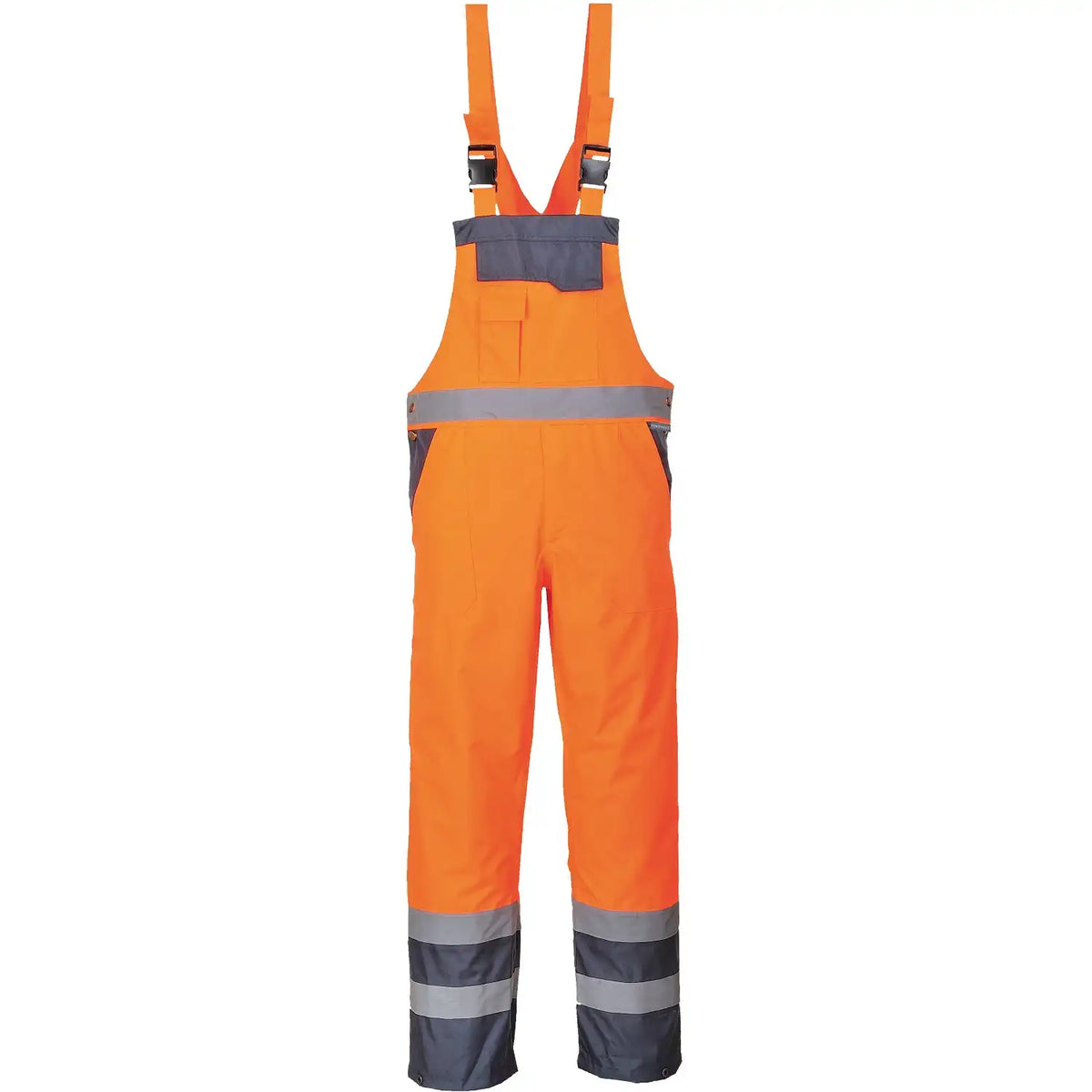 Portwest S488 Kontrast Warnschutz PU-Regenlatzhose – orange/marine