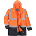 Portwest S766 Warnschutz Winterjacke 5in1 – orange/marine