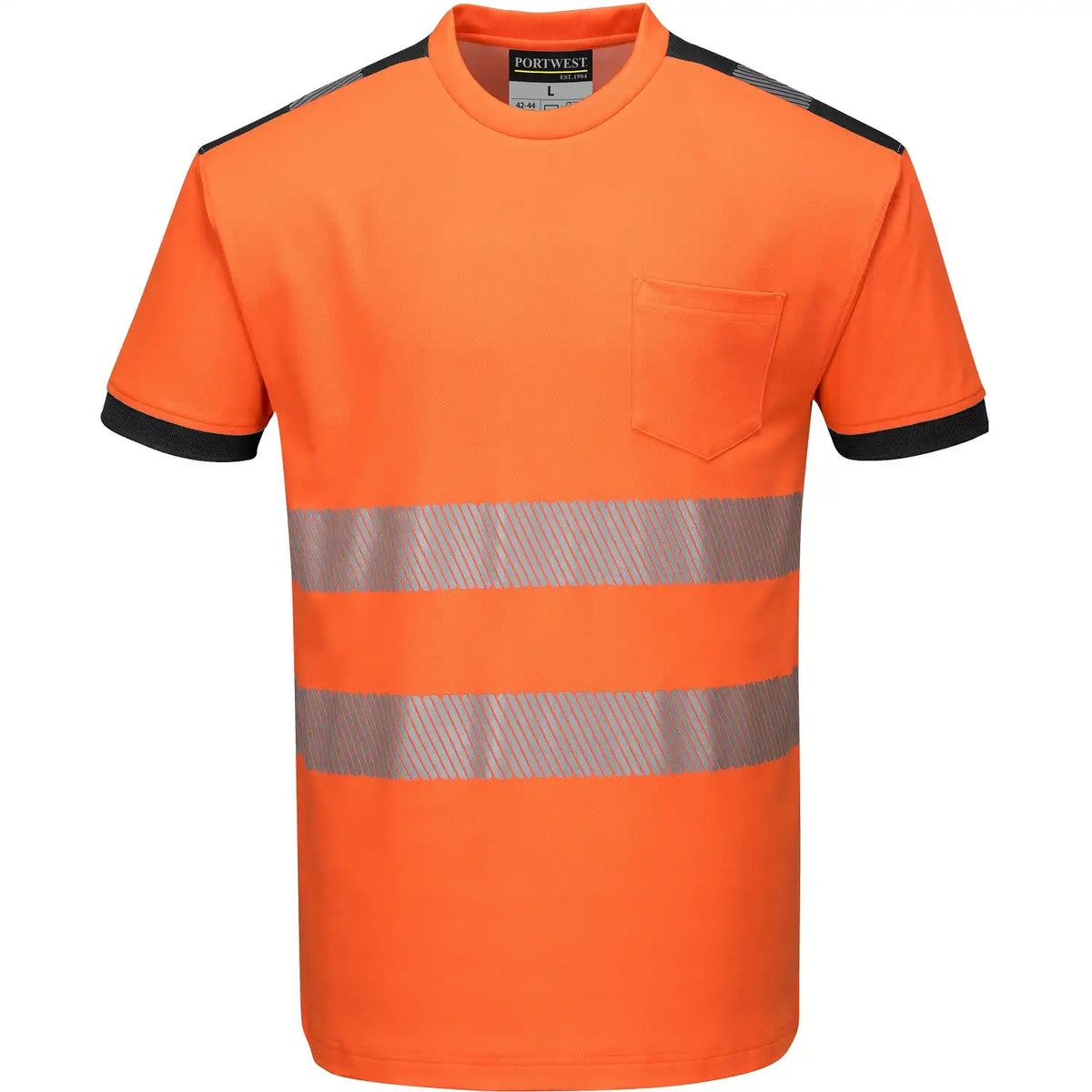 Portwest T181 PW3 Warnschutz T-Shirt – orange/schwarz