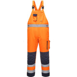 Portwest Dijon Warnschutz Latzhose – orange/marine