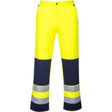 Portwest Sevilla Warnschutz Bundhose – gelb/marine