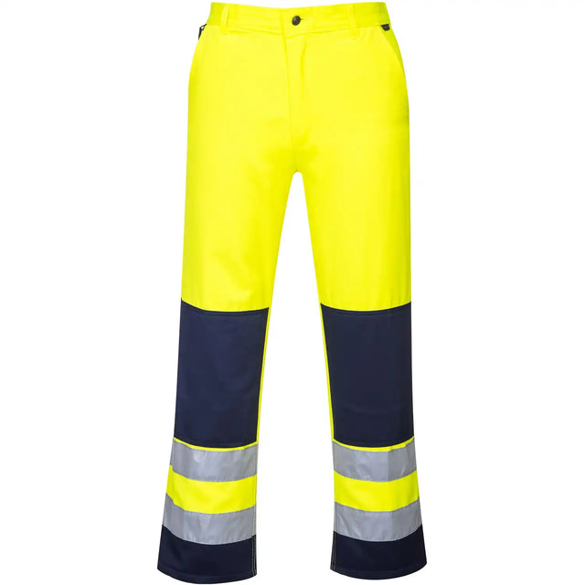 Portwest Sevilla Warnschutz Bundhose – gelb/marine