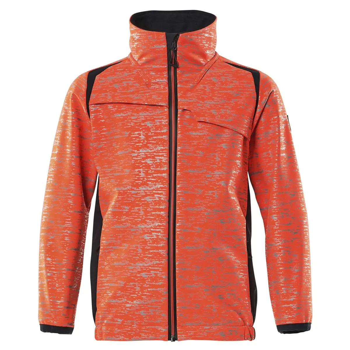 Mascot Accelerate Safe Kinder HiVis Softshelljacke – rot/schwarzblau