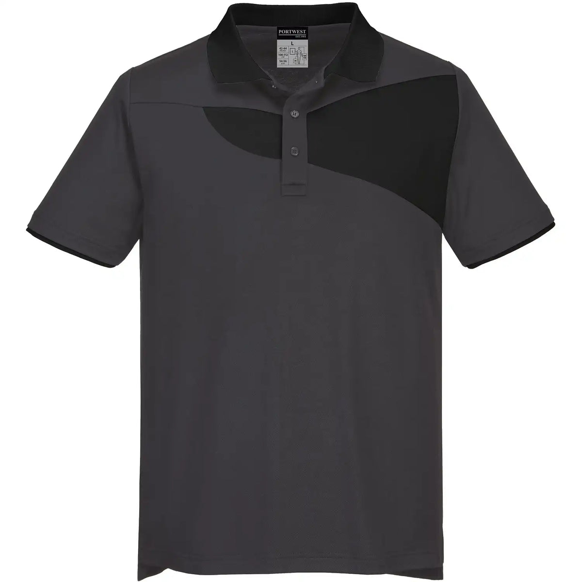 Portwest PW210 PW2 Polo-Shirt – grau/schwarz