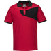Portwest PW210 PW2 Polo-Shirt – rot/schwarz