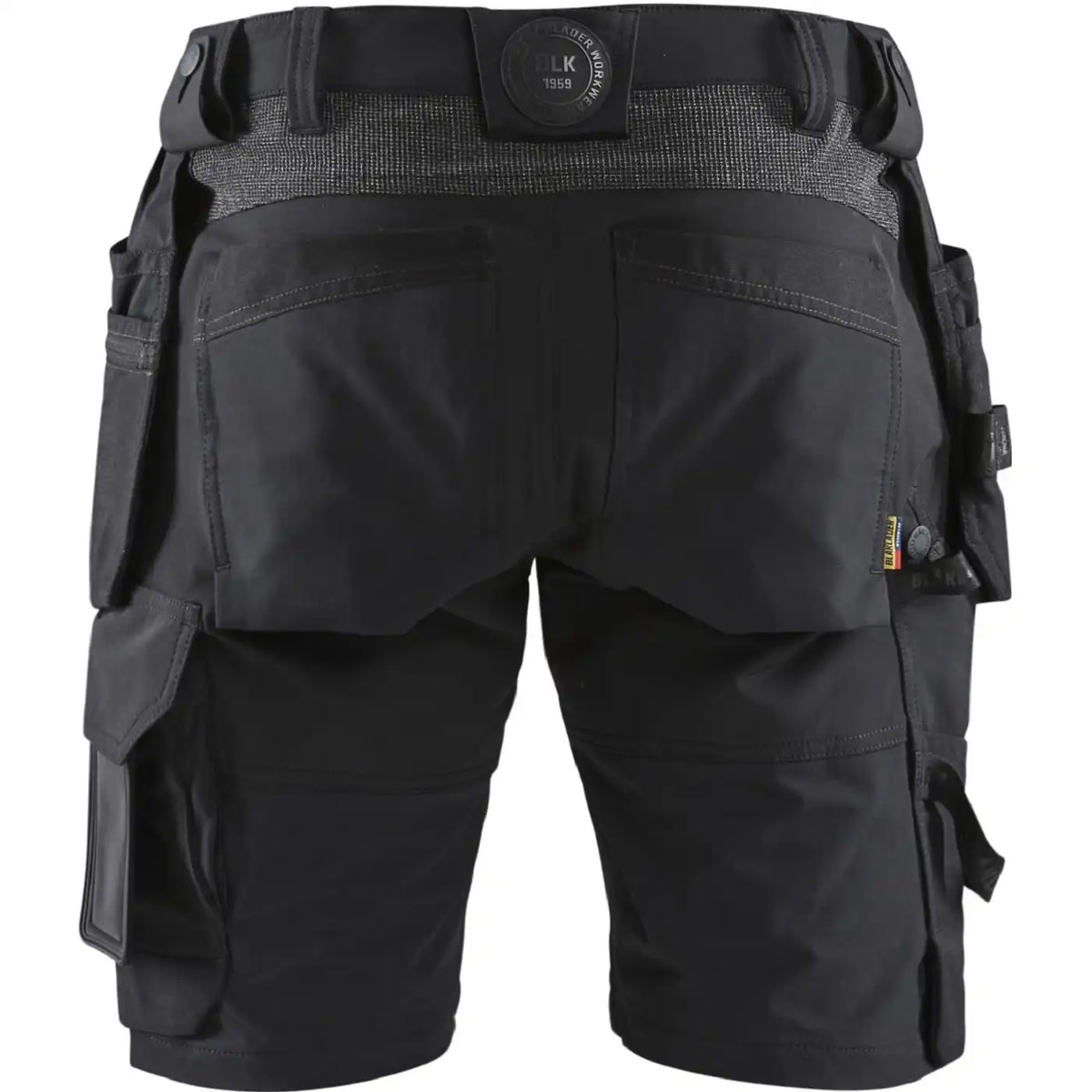 Blåkläder 1520 Stretch Handwerker-Shorts – schwarz/dunkelgrau