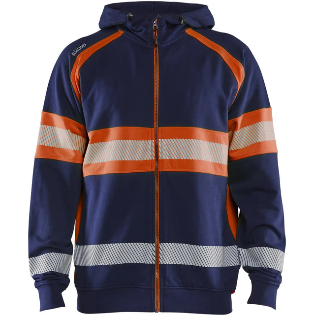 Blåkläder Kl. 1 3552 Warnschutz Kapuzen-Sweatjacke – marine/orange