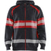 Blåkläder Kl. 1 3552 Warnschutz Kapuzen-Sweatjacke – schwarz/rot