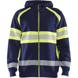 Blåkläder Kl. 1 3552 Warnschutz Kapuzen-Sweatjacke – marine/gelb