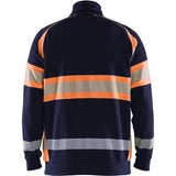 Blåkläder 3553 Warnschutz Zip-Sweatshirt Kl. 1 – marine/orange
