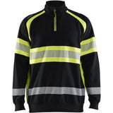 Blåkläder 3553 Warnschutz Zip-Sweatshirt Kl. 1 – schwarz/gelb