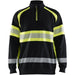 Blåkläder 3553 Warnschutz Zip-Sweatshirt Kl. 1 – schwarz/gelb