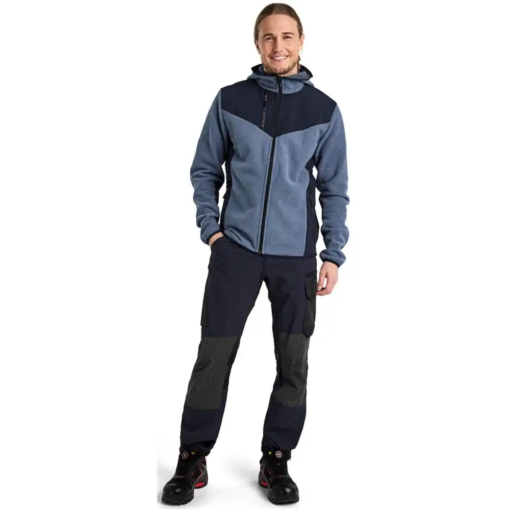 Blåkläder 5940 Strickjacke – taubenblau/dunkelmarine