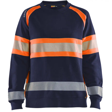Blåkläder Damen 3409 Warnschutz Sweatshirt – marine/orange