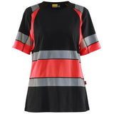 Blåkläder Damen 3410 Warnschutz T-Shirt – schwarz/rot