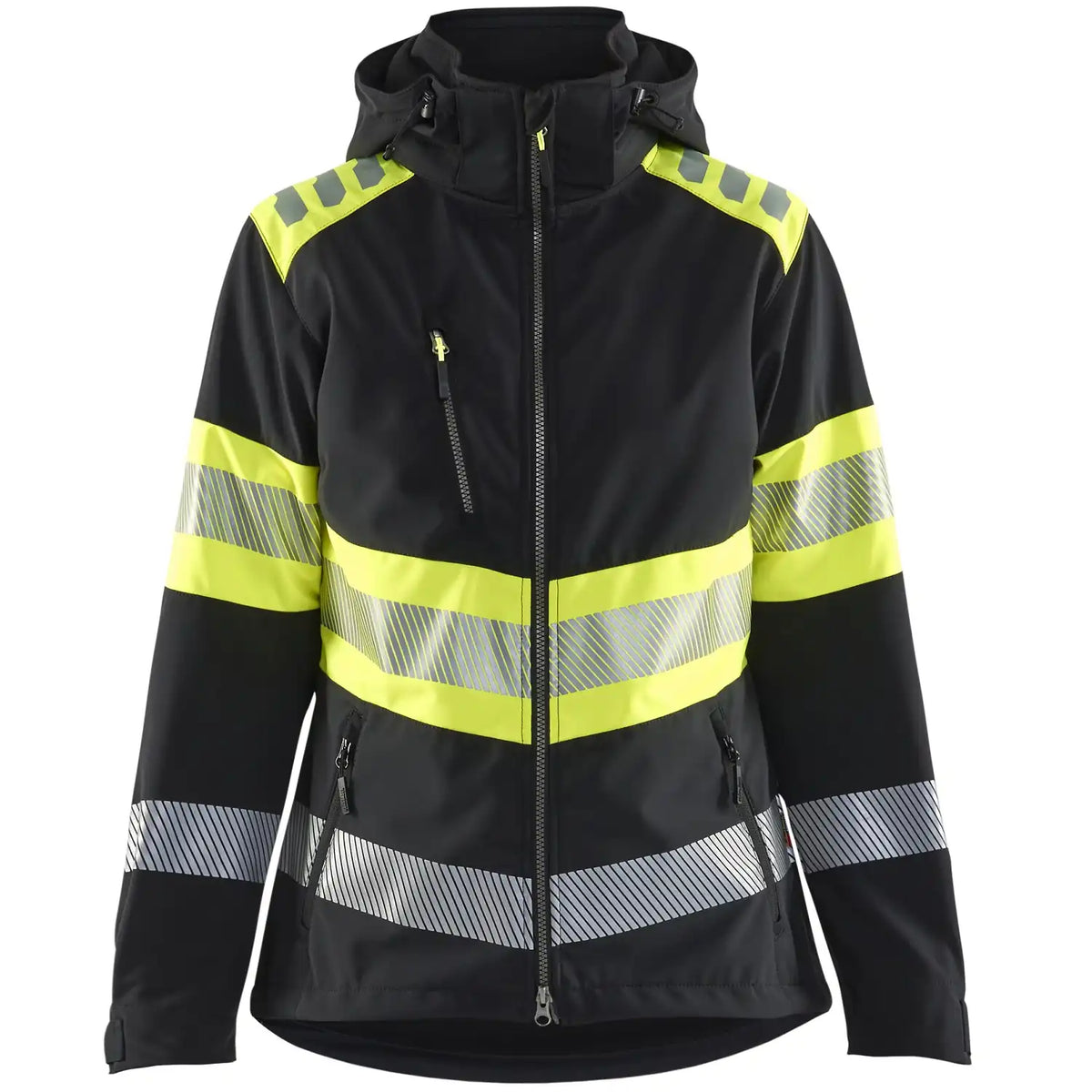 Blåkläder Damen Kl1 4404 Warnschutz Softshelljacke – schwarz/gelb