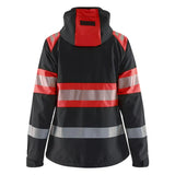 Blåkläder Damen Kl1 4404 Warnschutz Softshelljacke – schwarz/rot