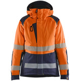 Blåkläder Damen 4456 Warnschutz Winterjacke Kl 2 – orange/marine