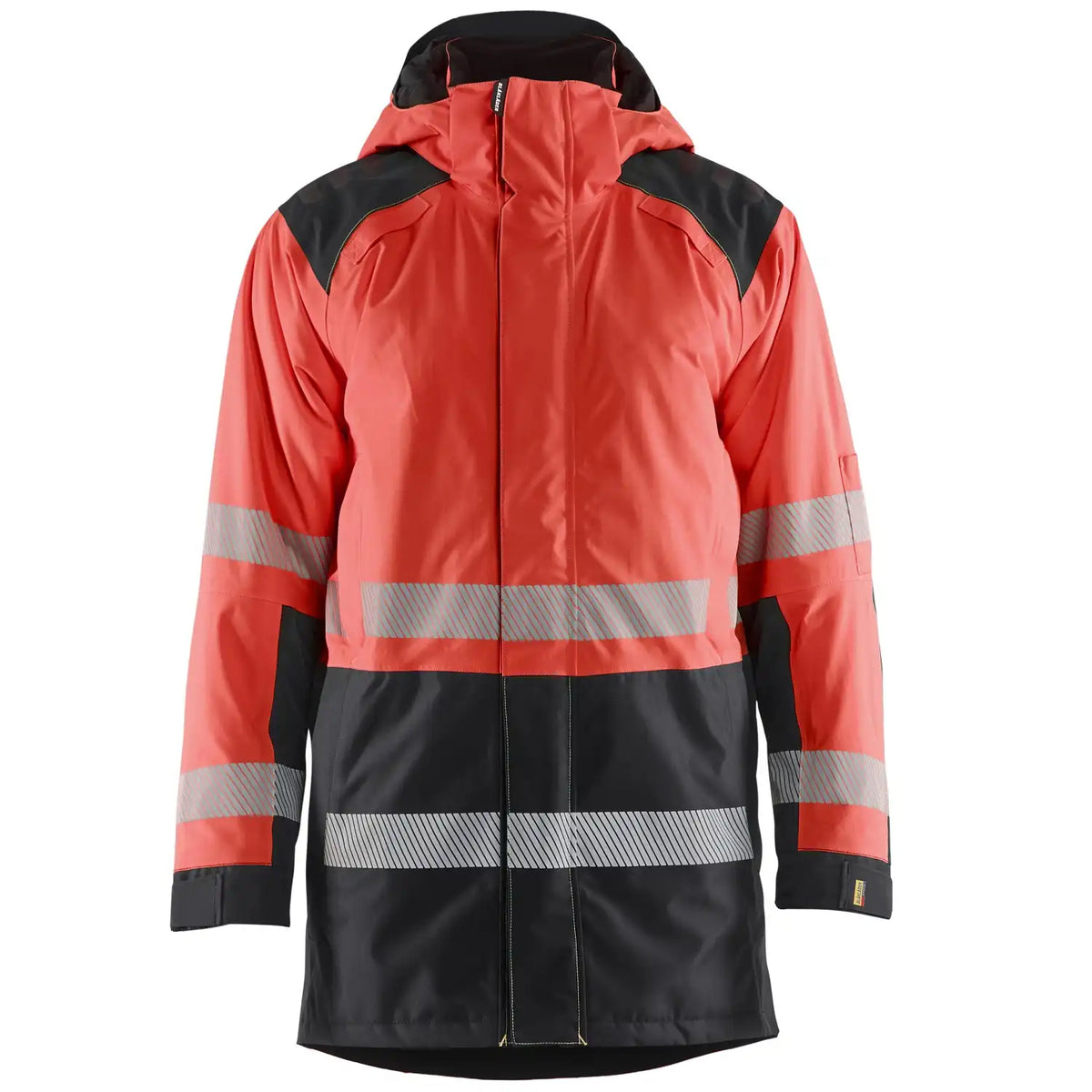 Blåkläder 4457 Warnschutz Winterparka Kl. 3 – rot/schwarz