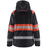 Blåkläder Damen 4470 Warnschutz Winterjacke Kl 1 – schwarz/rot