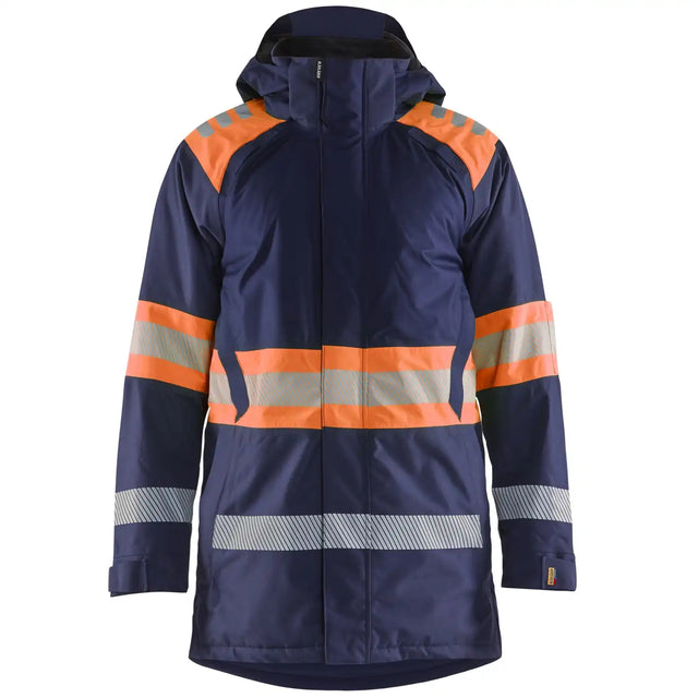 Blåkläder 4485 Warnschutz Winterparka Kl. 1 – marine/orange