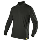 Diadora Atlantis Organic Gots Langarm-Poloshirt – schwarz